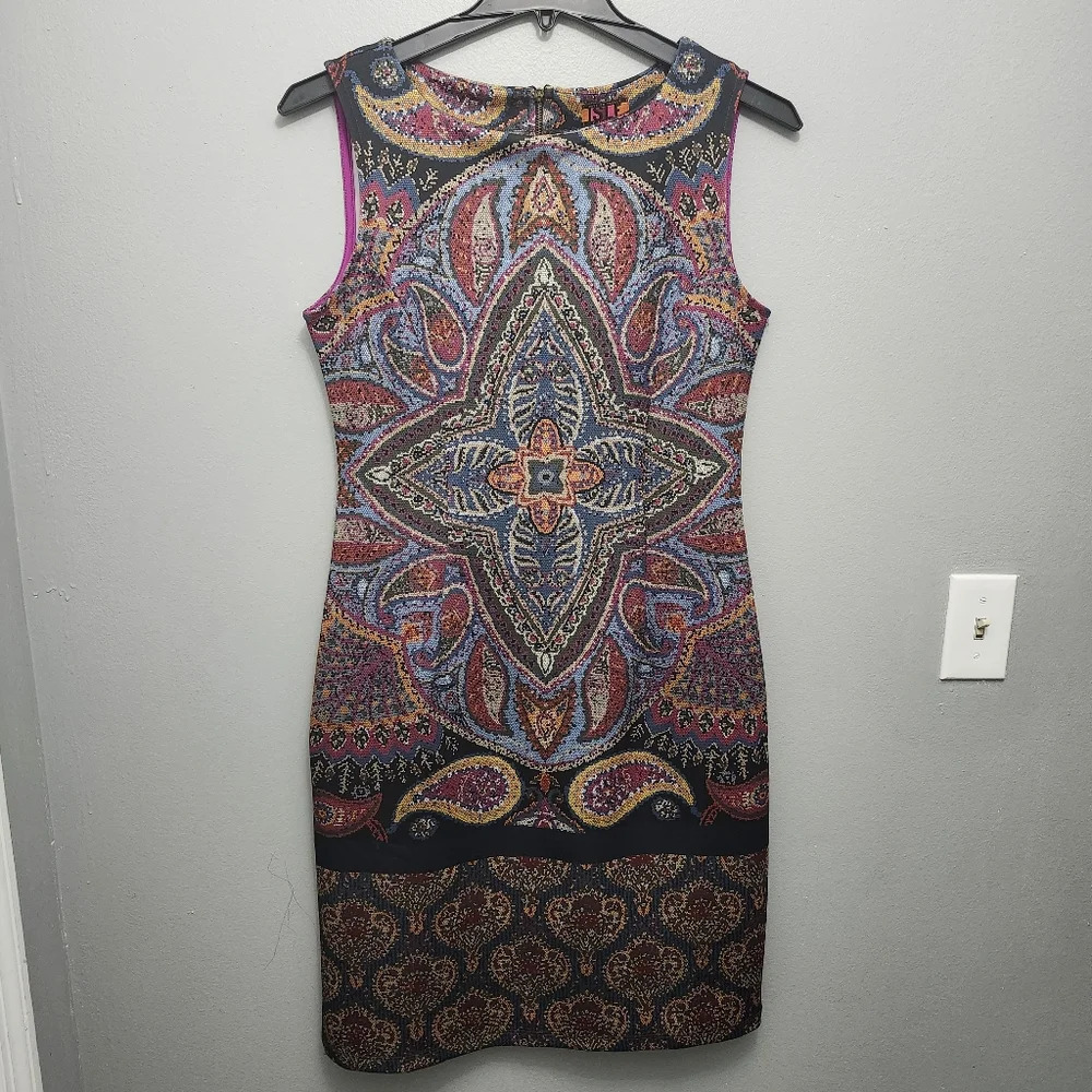 ISLE by melis kozan women's mini dress size M multi color boho artsy